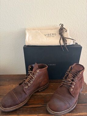 Viberg Service Boot Tobacco Chamois Roughout 1035 Size UK 9E EUC